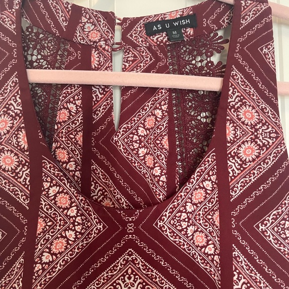 As you Wish Burgandy dress size medium. - Picture 5 of 11